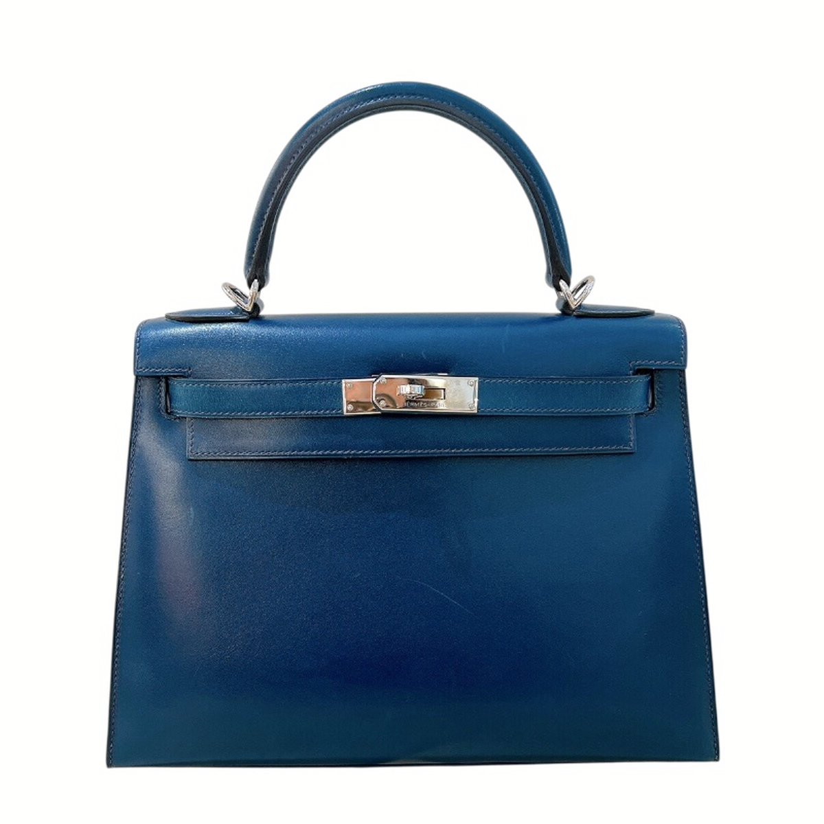 ケリー　HERMES ミュール　カデナ　フラットパンプス　24 濃紺　スエード ケリーHERMES ミュールカデナフラットパンプス24 濃紺スエード