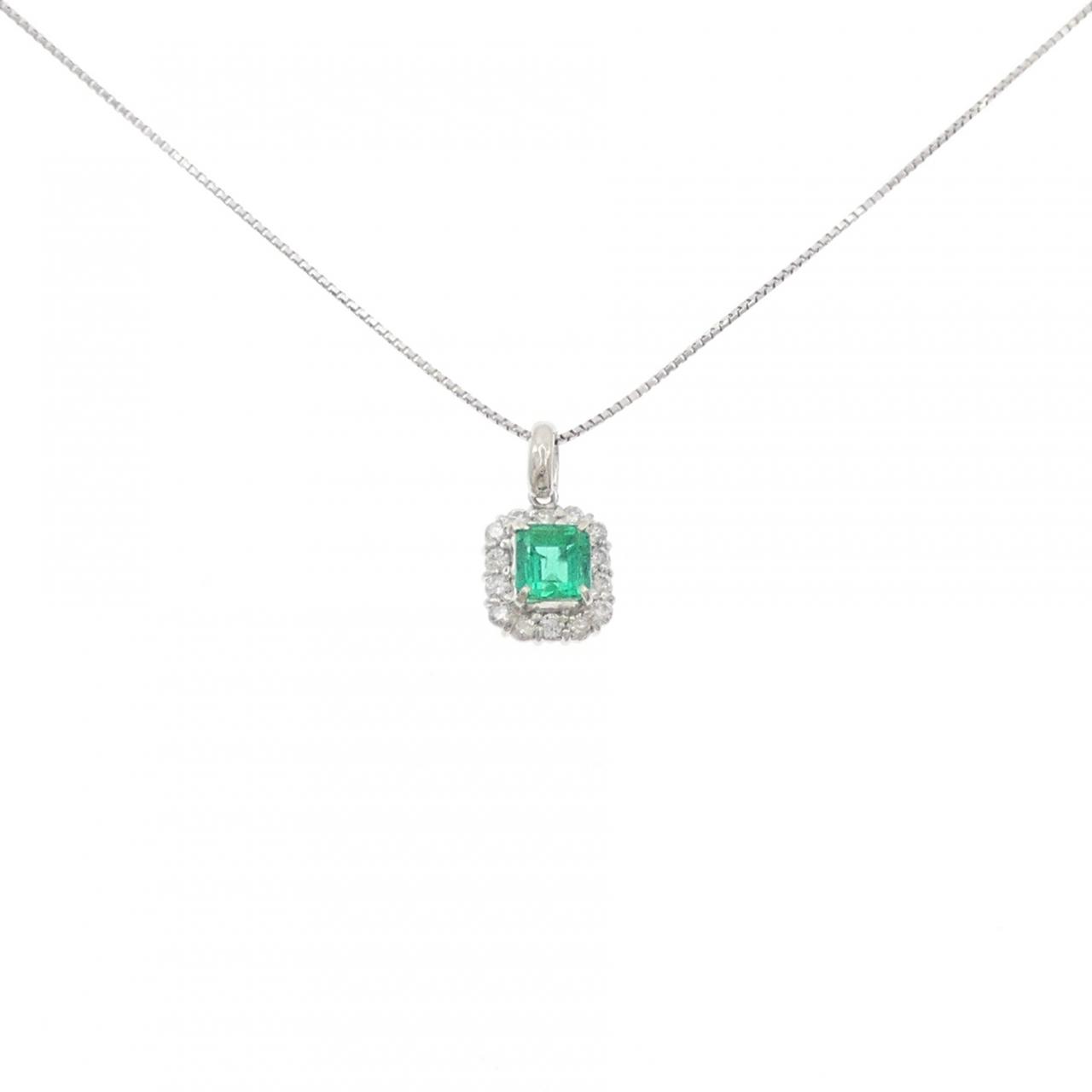 PT900/PT850 エメラルド ネックレス 0.86CT - Used B (270-004-307