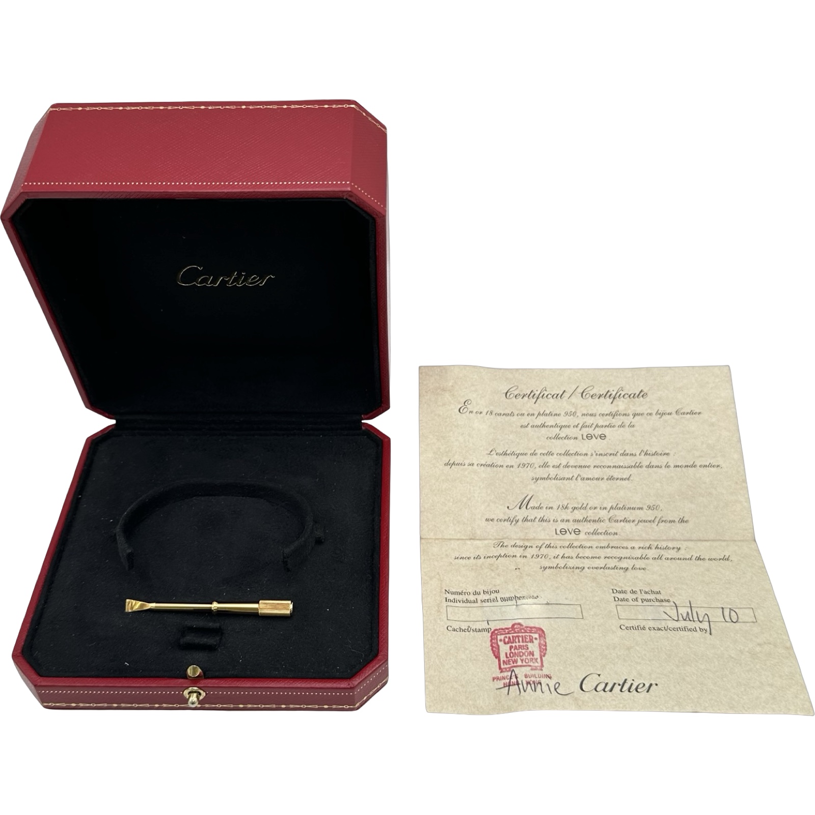 カルティエ Cartier ラブブレス4Pダイヤ ブレスレット - Used A