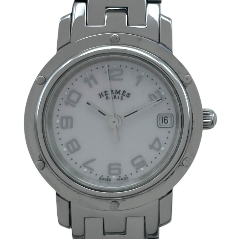 エルメス HERMES クリッパー ホワイトシェル CL4.210 腕時計 | MOLTS