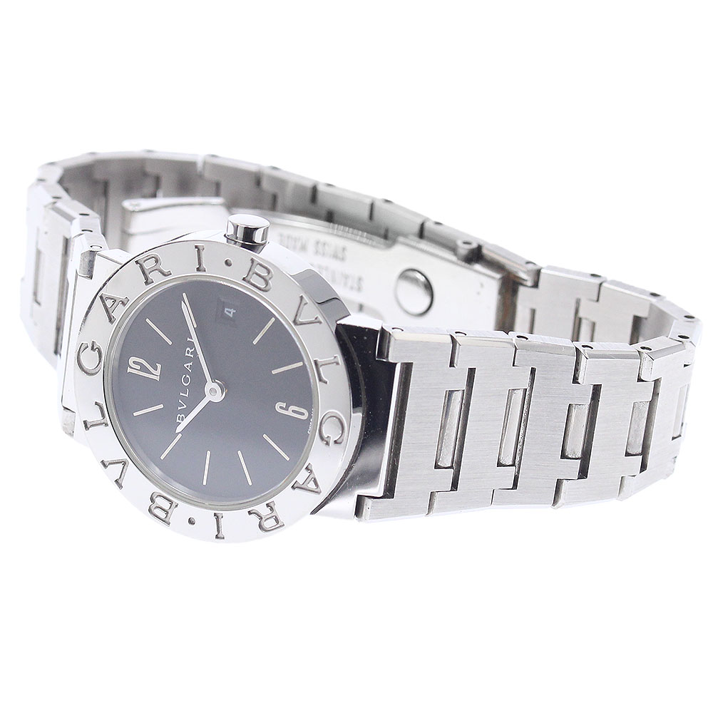 BVLGARI BB26SLD シルバー　ブラック　レディース　クォーツ　デイト ブルガリBB26SLD デイト クォーツ レディース （稼働品） 【公式通販】