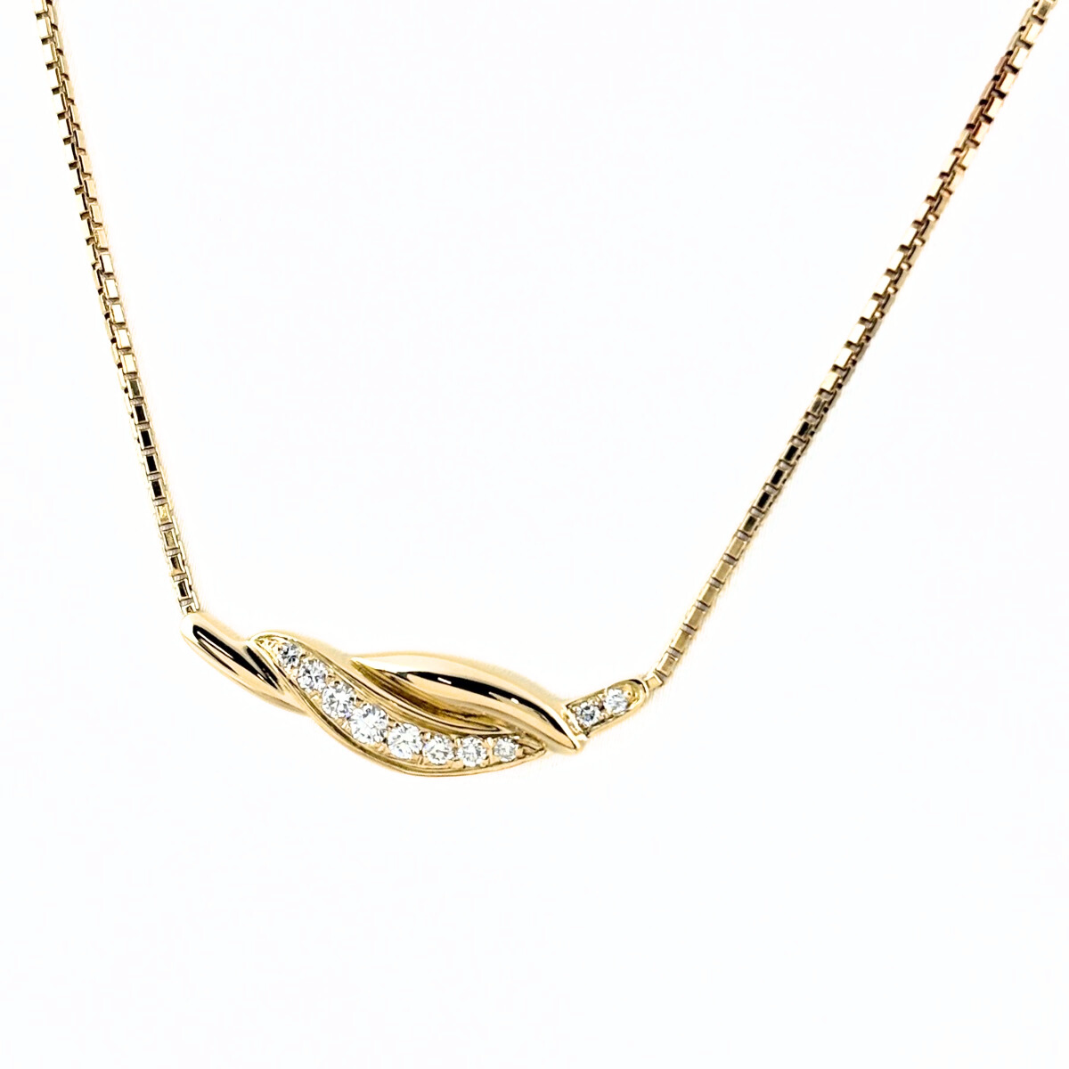 ポーラ POLA メレダイヤ デザインネックレス YG イエローゴールド