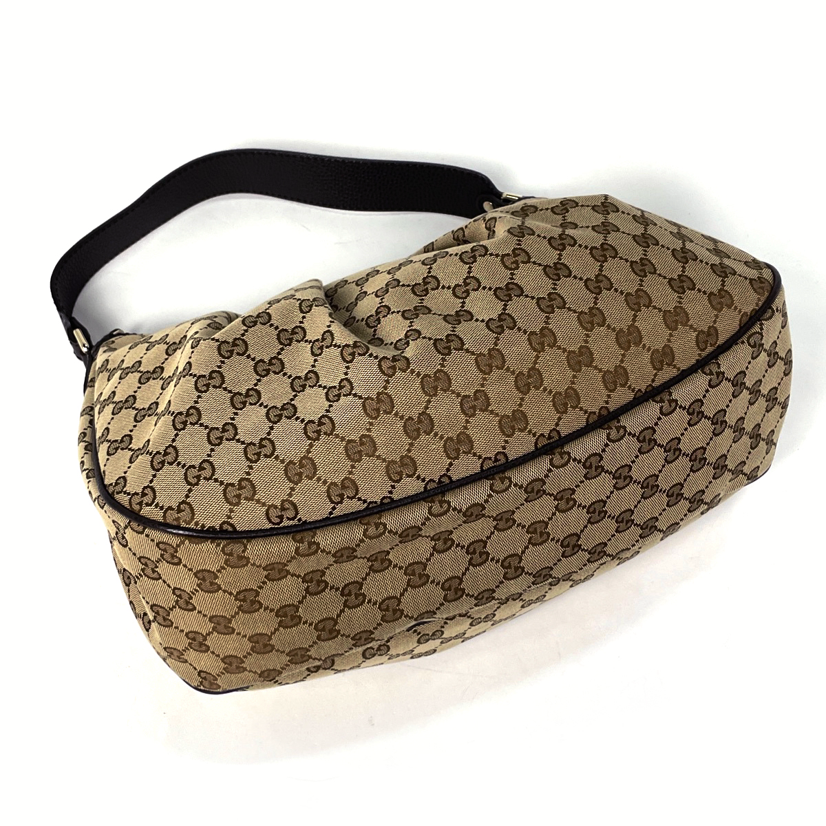 GUCCI ワンショルダー バッグ GGキャンバス レザー ブラウン 金具 GUCCIのフリマアイテム一覧