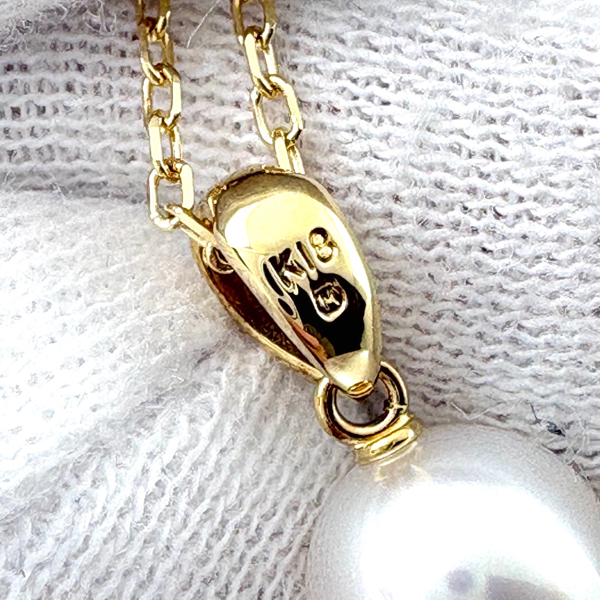 ミキモト MIKIMOTO パールワンポイント YG イエローゴールド