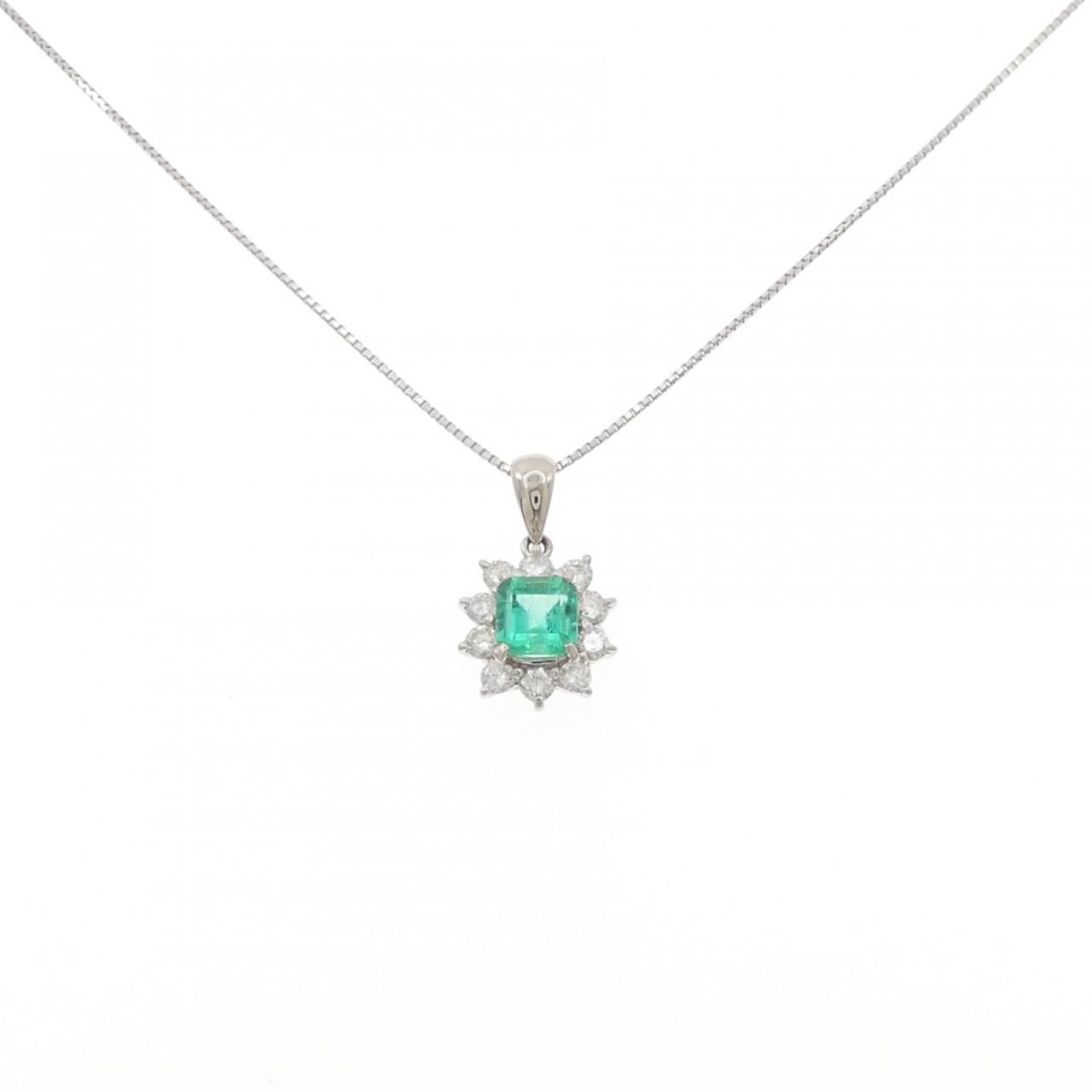 PT900/PT850 エメラルド ネックレス 0.725CT - Used A (270-004-346 