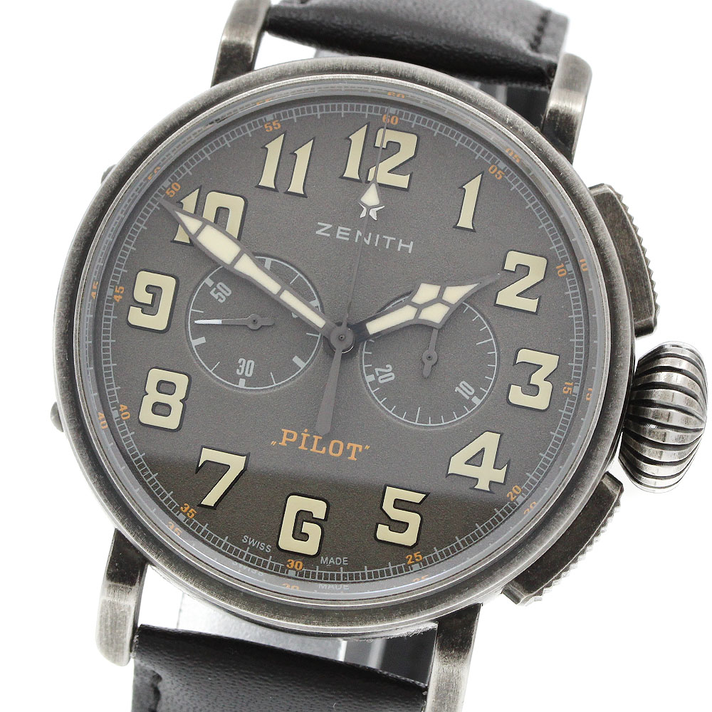 ゼニス ZENITH 33/02.1840.467 パイロット 自動巻き メンズ 良品