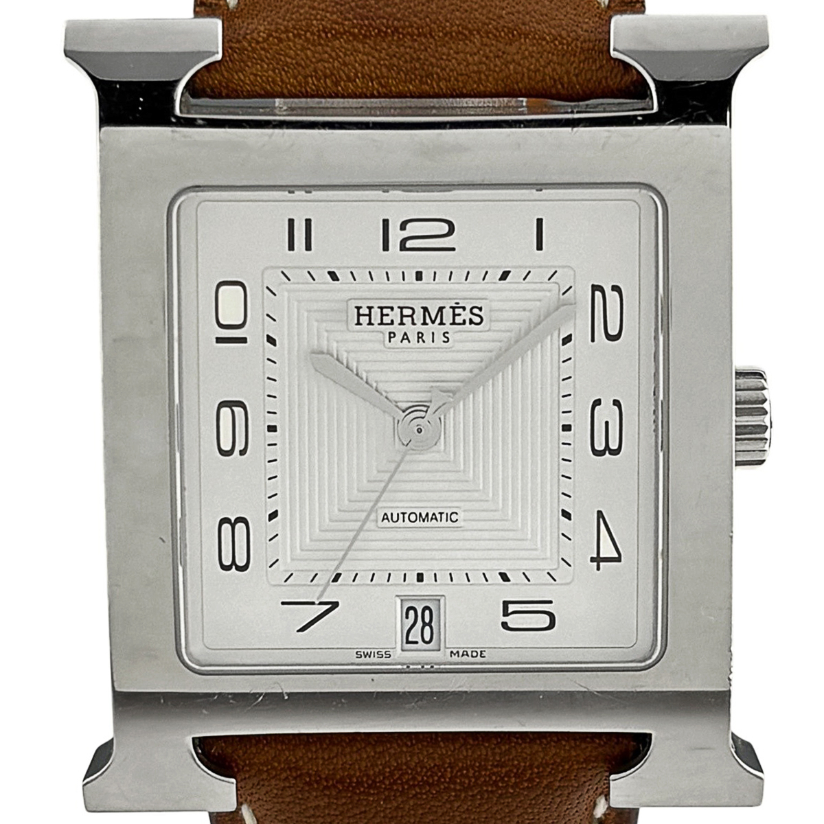 エルメス HERMES Hウォッチ HH2.810 腕時計 SS レザー 自動巻き 
