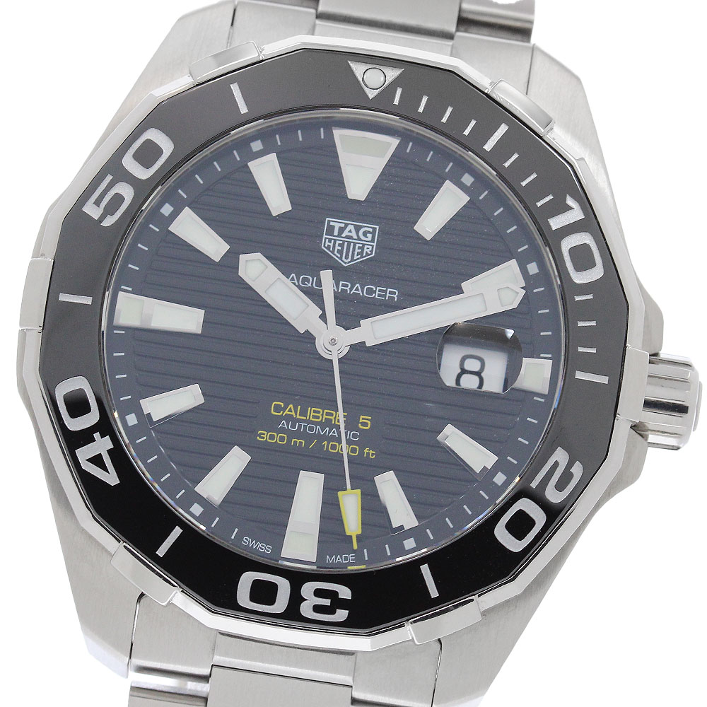 タグホイヤー TAG HEUER WAY201A.BA0927 アクアレーサー キャリバー5 デイト 自動巻き メンズ 良品 保証書付き_971145 タグホイヤー TAG HEUER WAY201A.BA0927 アクアレーサー キャリバー5