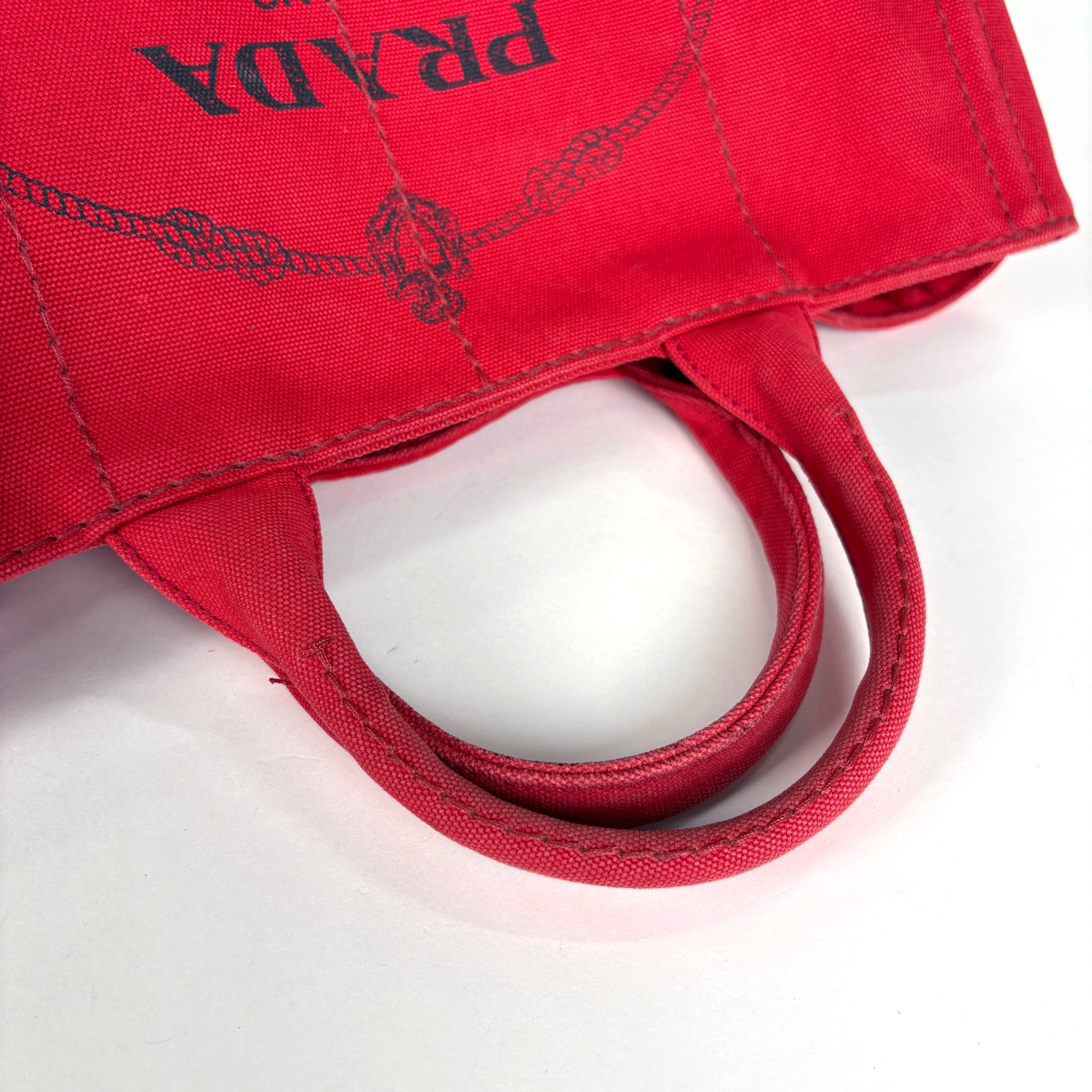 プラダ PRADA カナパ トート 2WAY キャンバス レッド BN2642