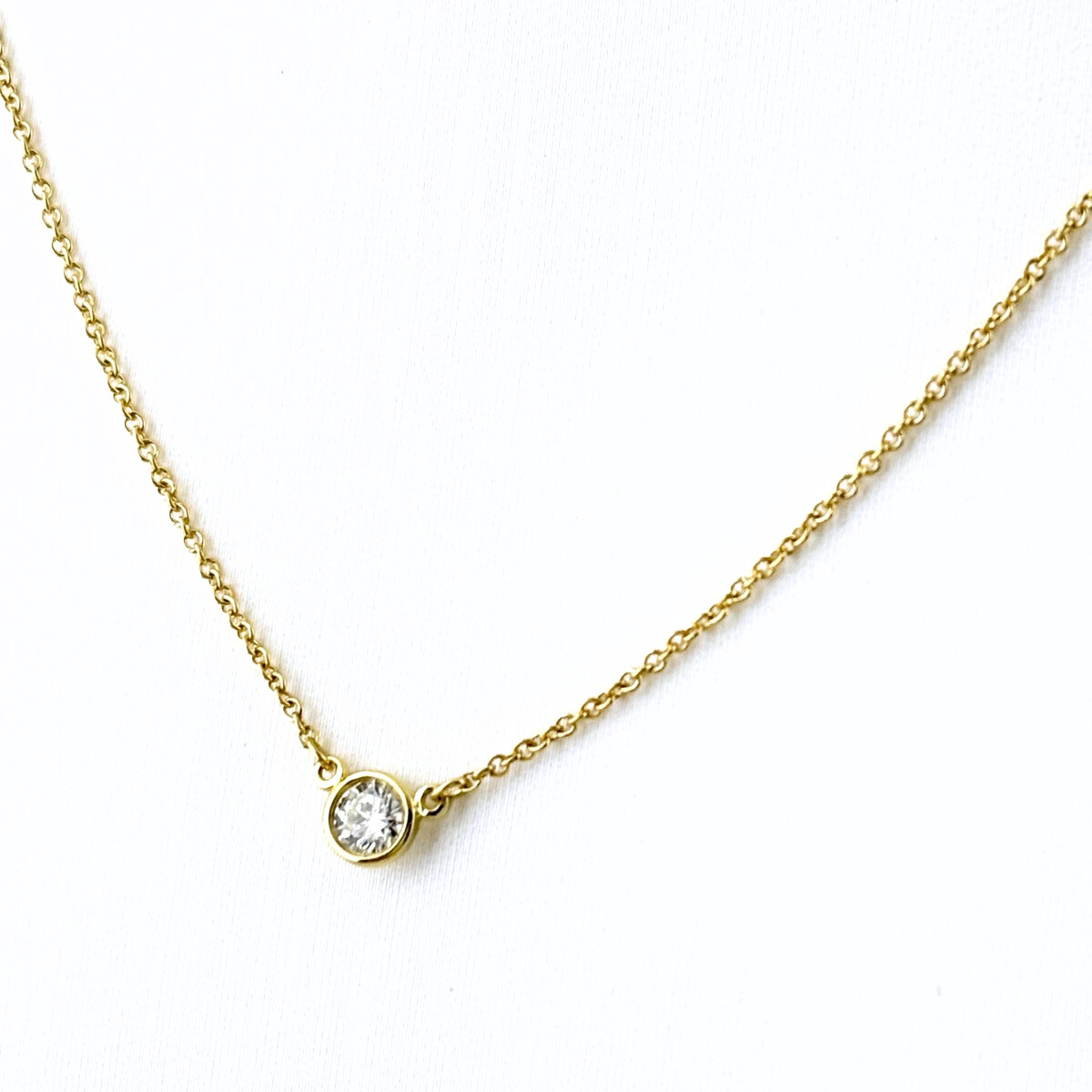 Tiffany & Co. バイザヤード　0.16 YG イエローゴールド ティファニー TIFFANY&Co. バイザヤードネックレス YG イエロー