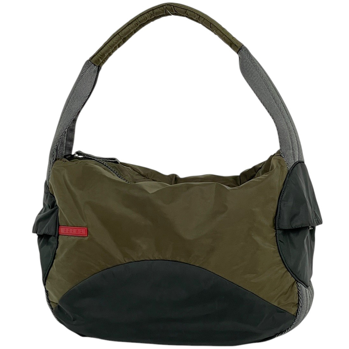 プラダ PRADA ショルダーバッグ ナイロン グリーン レディース 【中古