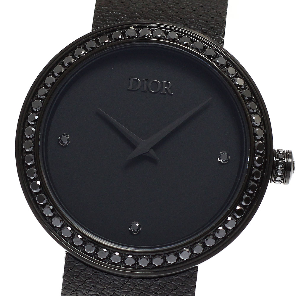 ディオール Dior CD11431B-V クリスタル ダイヤベゼル クロノグラフ