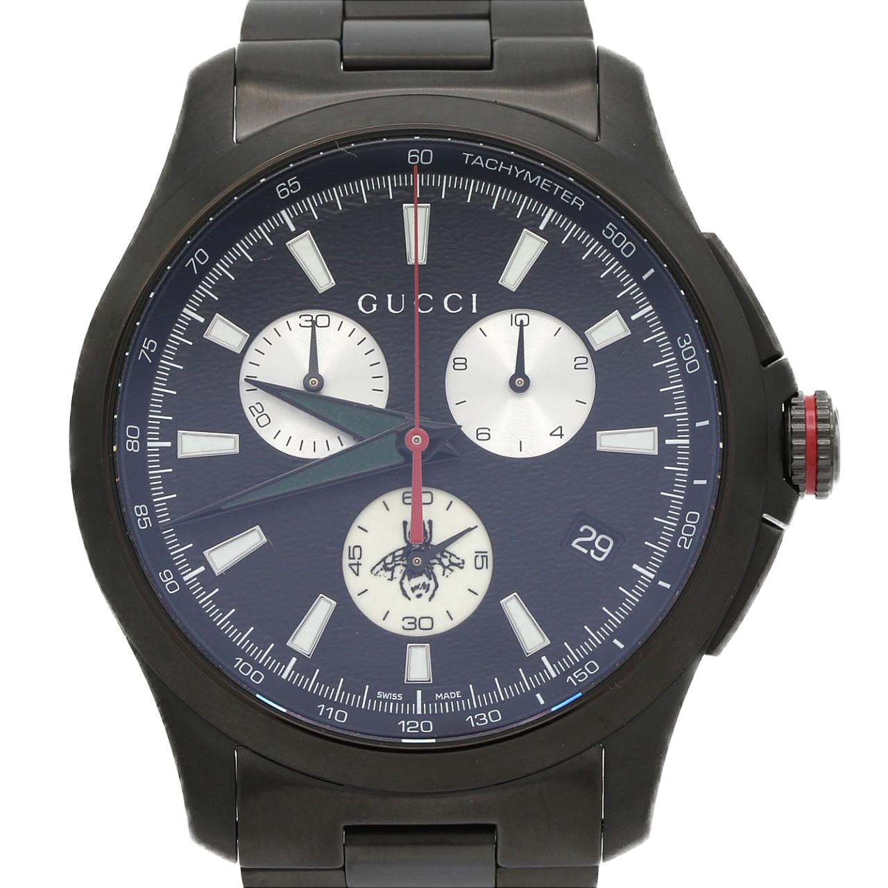 グッチ GUCCI 157.4/YA157403 グリップウォッチ デイト クォーツ
