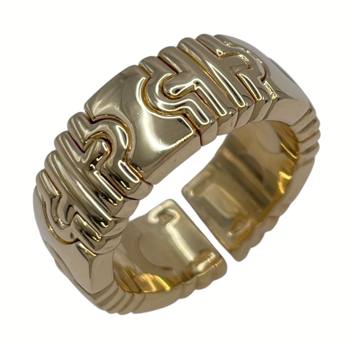 BVLGARI ゴールド オープンパレンテシリング 8号 BVLGARI（ブルガリ） オープンパレンテシ リング 指輪 8.5号 18金 K18