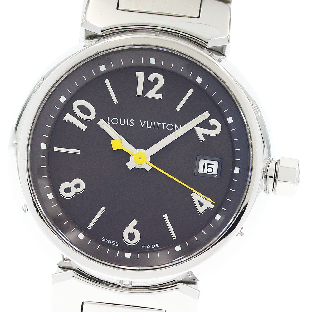 ルイ・ヴィトン LOUIS VUITTON Q1212 タンブール デイト クォーツ レディース 良品 _954687 LOUIS VUITTON - ルイ・ヴィトン LOUIS VUITTON Q1212 タンブール
