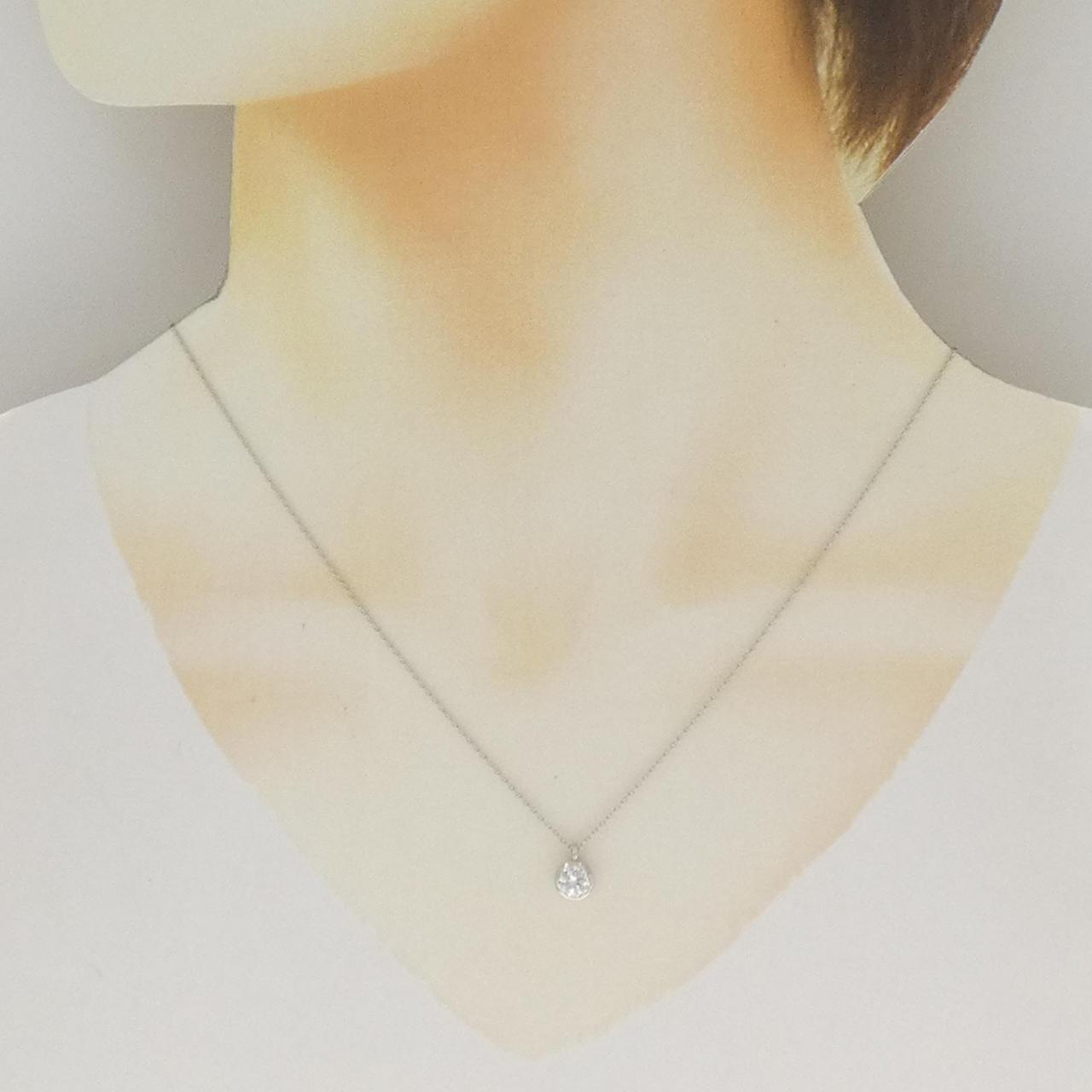 【NINA RICCI】ネックレス Pt850/Pt900 ダイヤ0.24ct PT900/PT850 ソリティア ダイヤモンド ネックレス 0.436CT - Used A