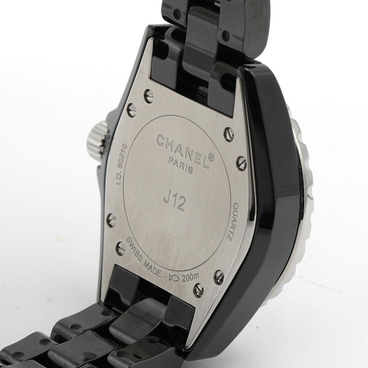 シャネルJ12 33mm 12pルビー CHANEL】シャネル『J12 ブラックセラミック 12Pルビー 33mm』H1634
