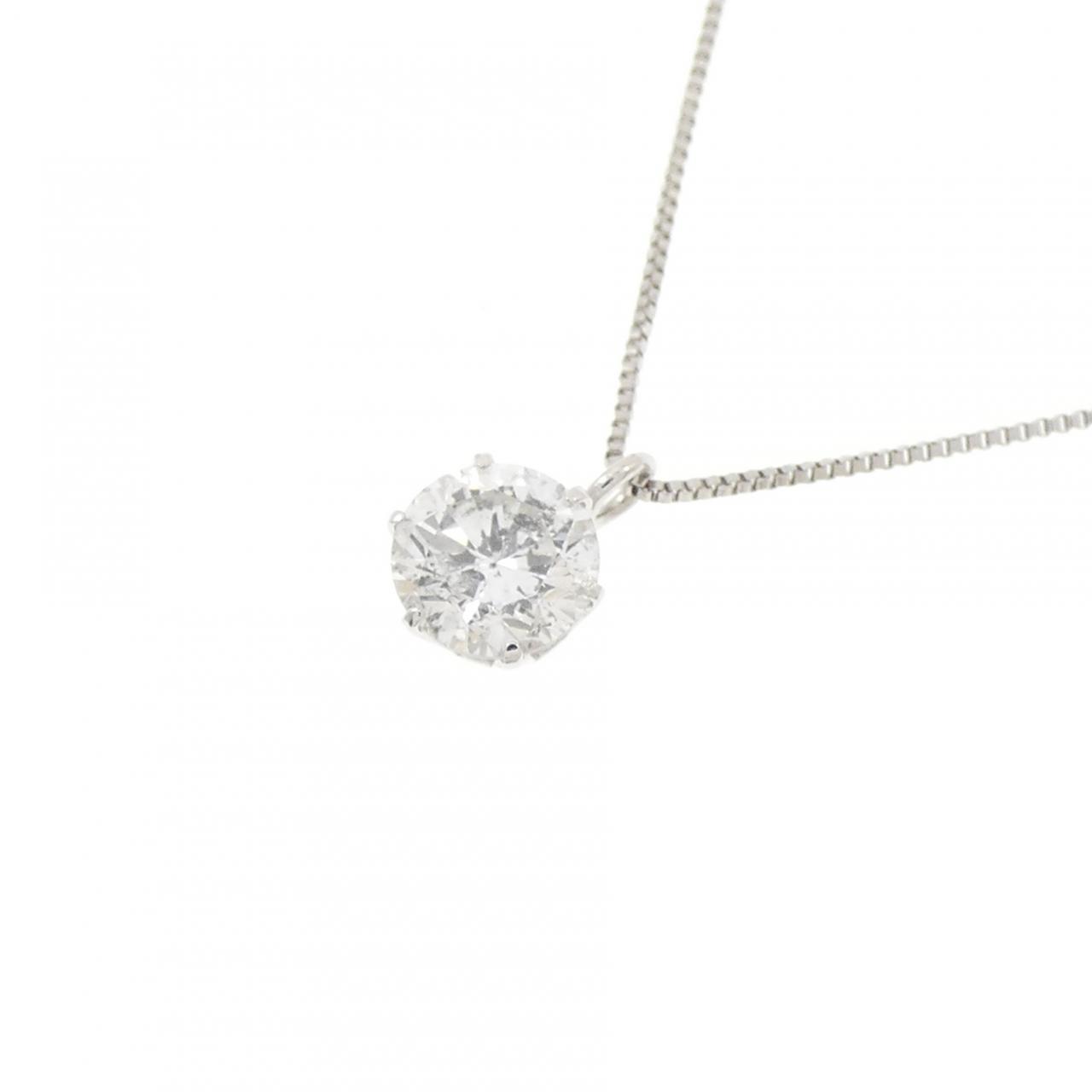 PT900/PT850 ソリティア ダイヤモンド ネックレス 0.383CT - Used A 