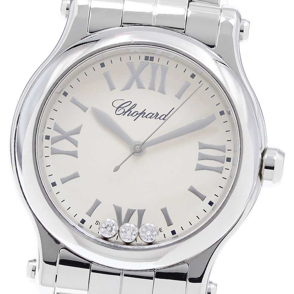 ショパール Chopard 27/7777 ビーハッピー 3Pダイヤ デイト クォーツ レディース 保証書付き_939860 ショパール Chopard 27/7777 ビーハッピー 3Pダイヤ デイト クォーツ