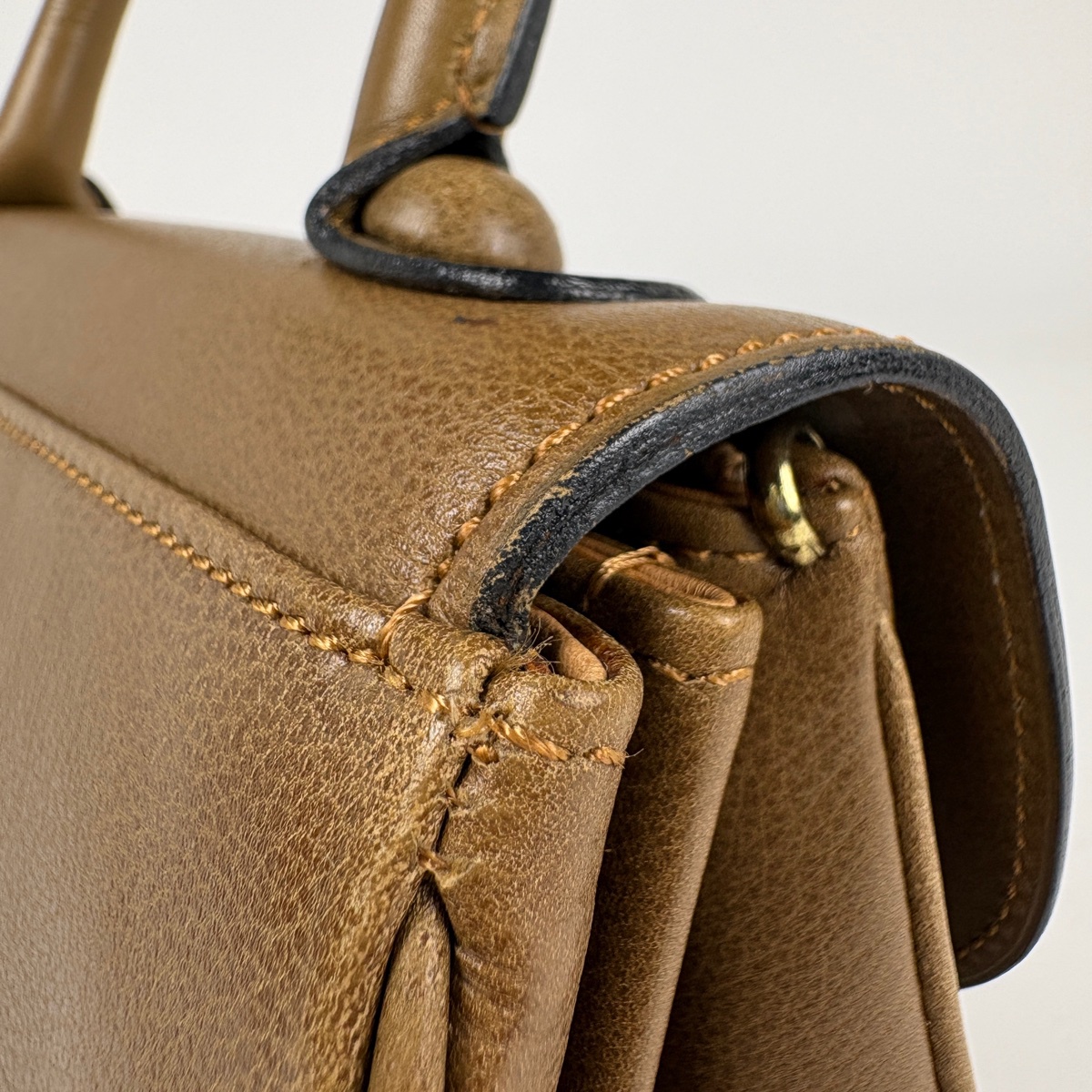 デルヴォー DELVAUX ブリヨンPM ハンドバッグ レザー ブラウン