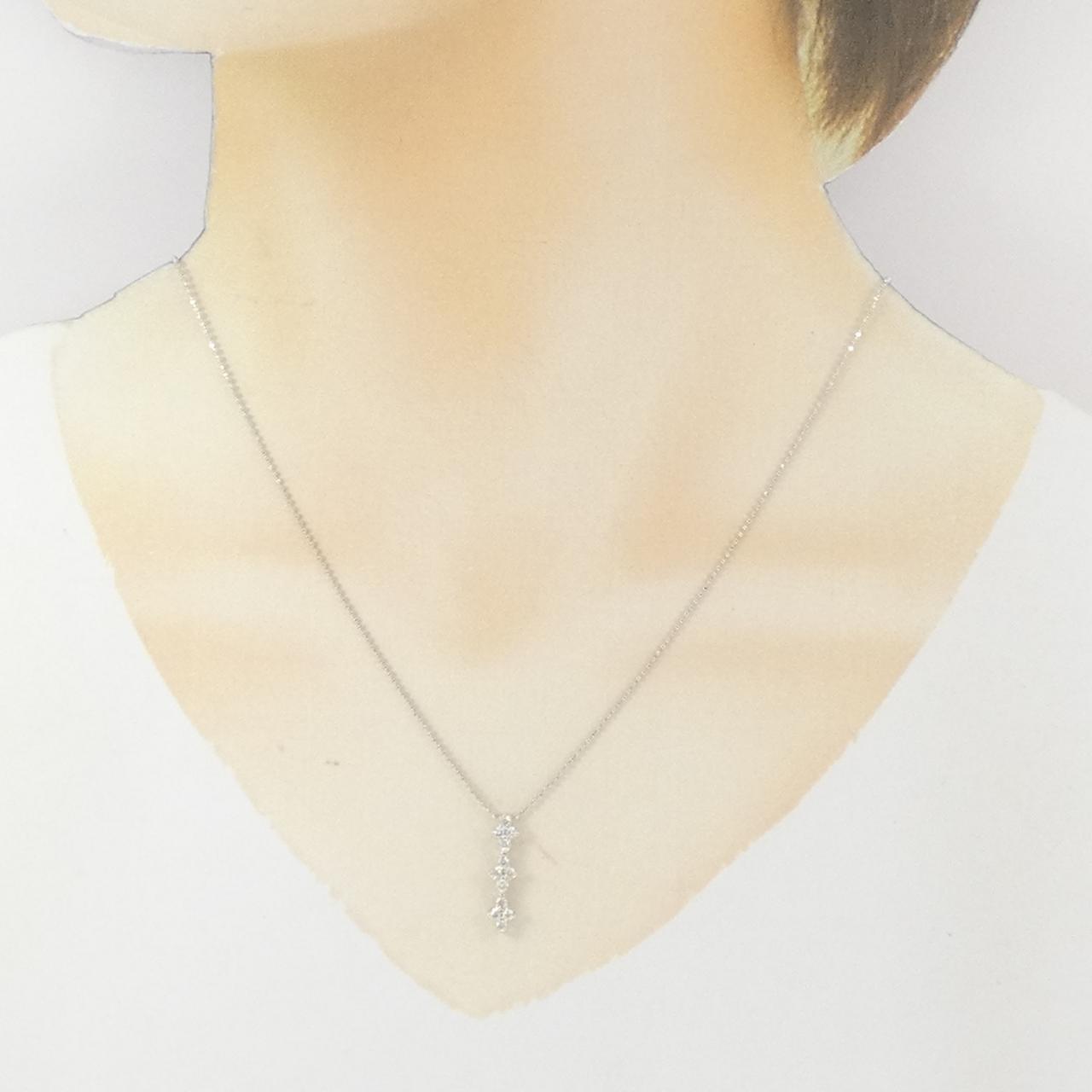 K18WG ダイヤモンド ネックレス 0.32CT | MOLTS