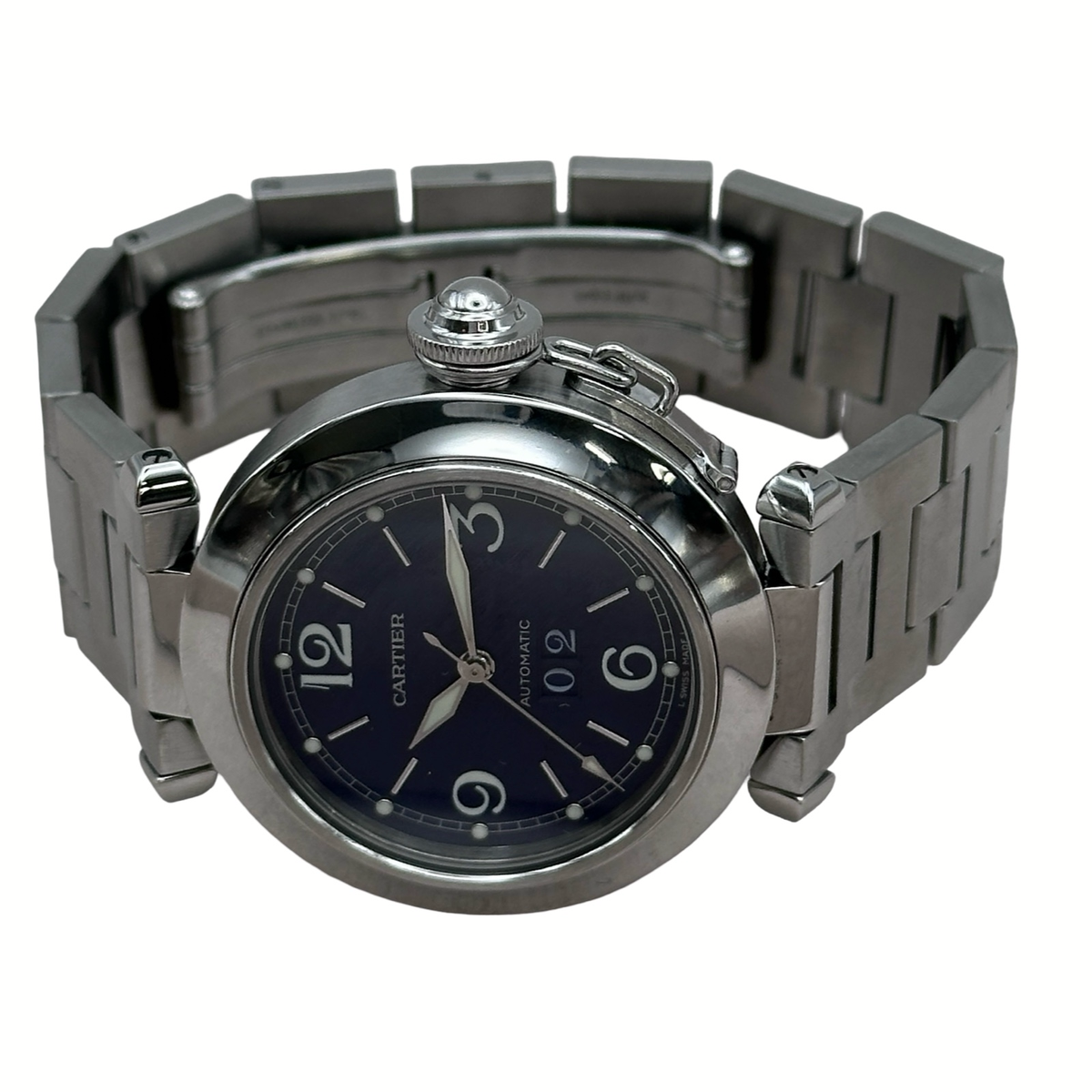 カルティエ Cartier パシャC ビッグデイト W31047M7 腕時計 - Used A