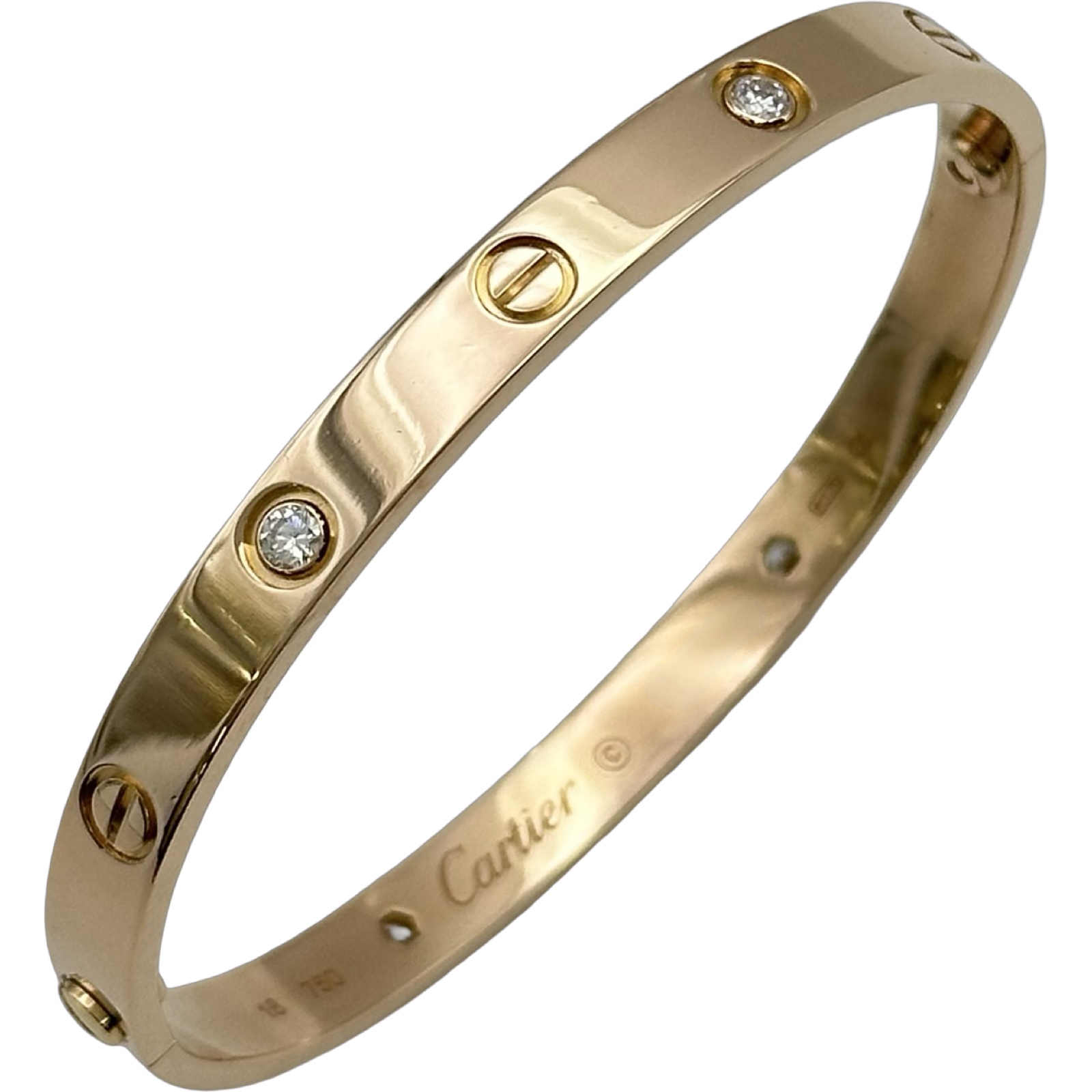 カルティエ Cartier ラブブレス4Pダイヤ ブレスレット - Used A