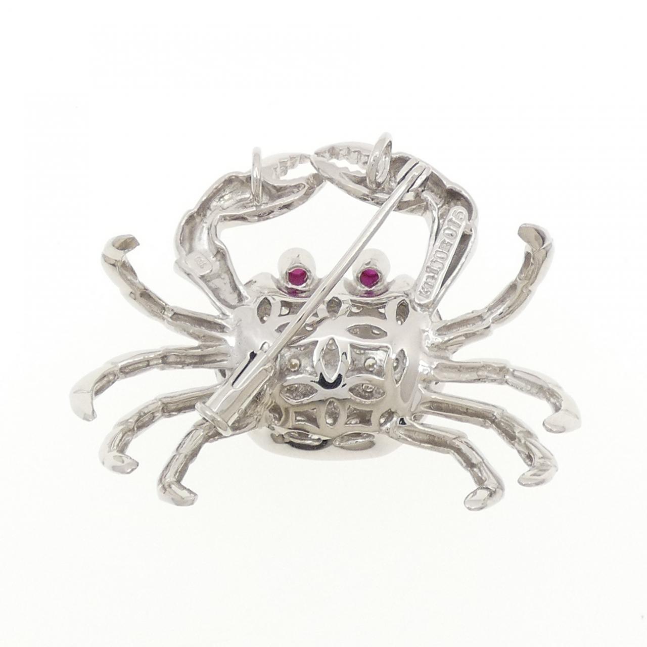 K18WG ルビー ブローチ 0.15CT - Used A (260-008-325-5465) | MOLTS