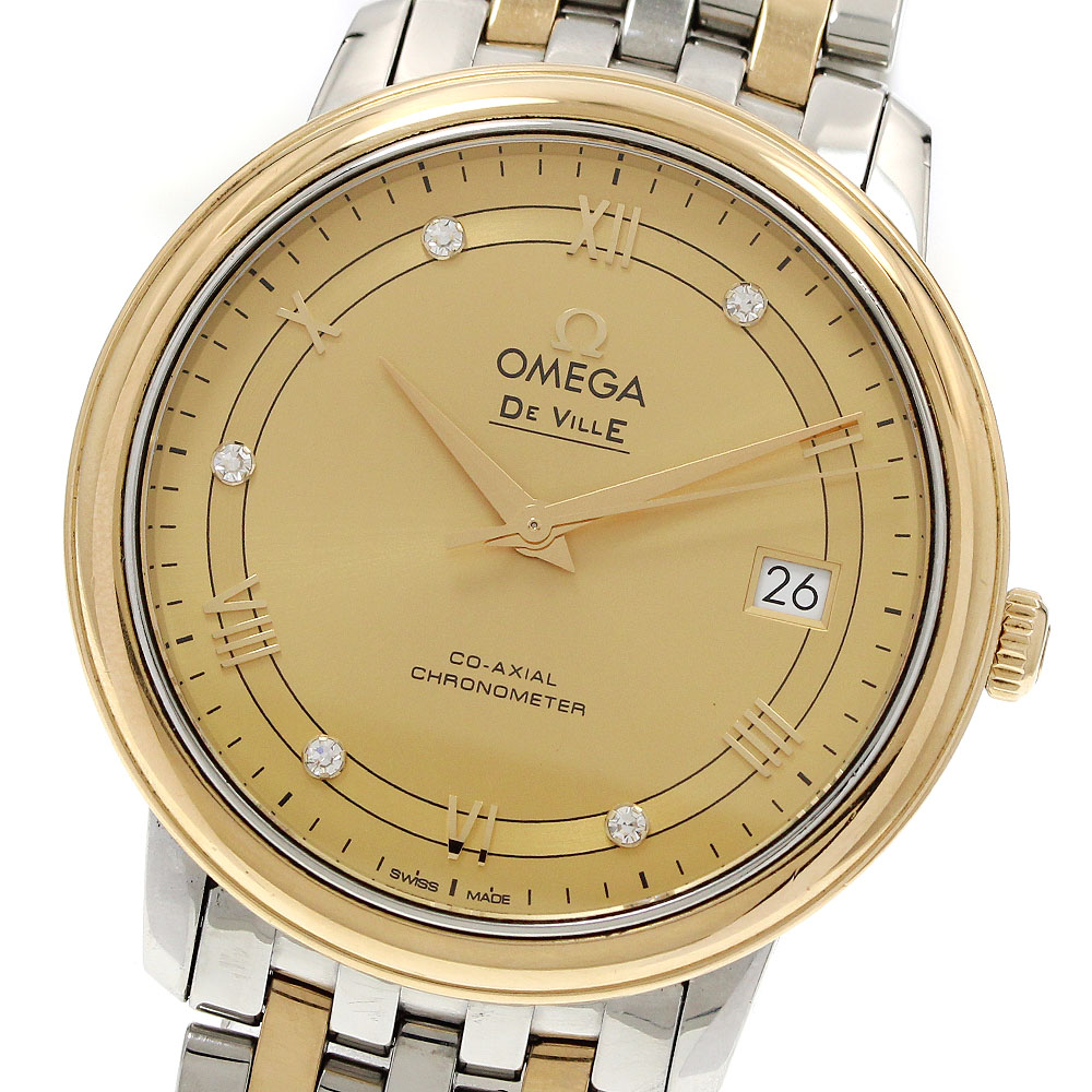 オメガ OMEGA 424.10.33.20.53.001 デビル プレステージ 8Pダイヤ デイト コーアクシャル 自動巻き レディース _951853 OMEGA（オメガ） OMEGA 424.10.33.20.53.001 デビル プレステージ 8P