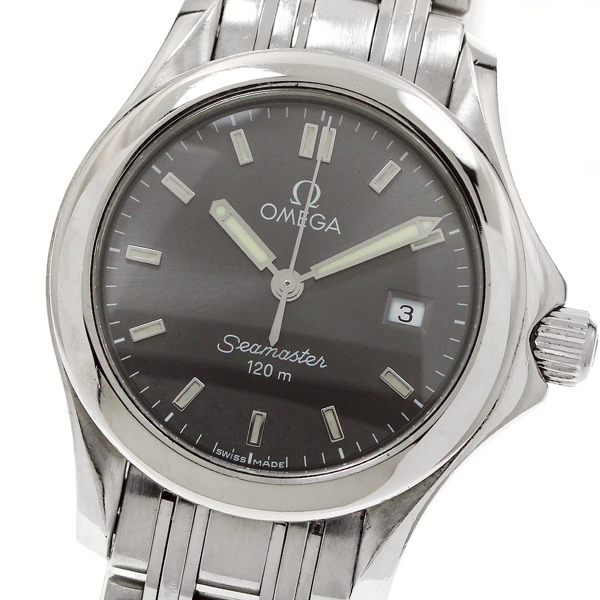 オメガ OMEGA 2571.80 シーマスター120 デイト クォーツ レディース _919192 OMEGA - オメガ OMEGA 2571.80 シーマスター120 デイト クォーツ