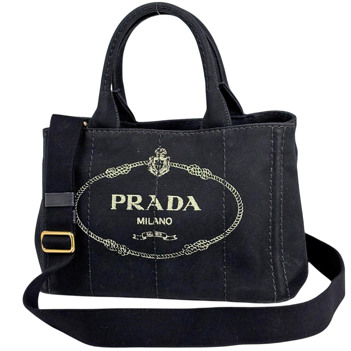 プラダ PRADA カナパ トート 花柄 フラワー 2WAY ショルダーバッグ