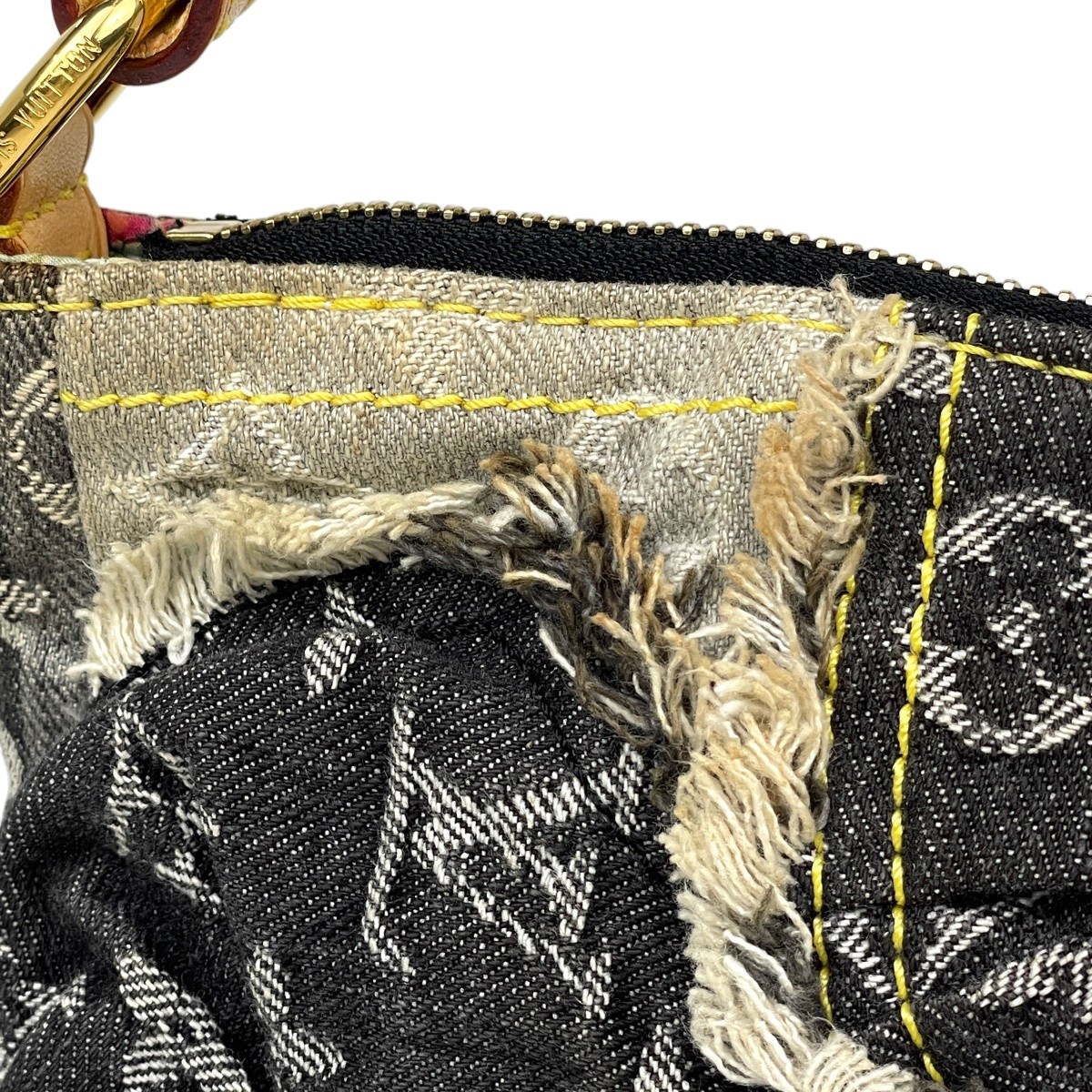 ルイ・ヴィトン Louis Vuitton パウチィ モノグラムデニムパッチワーク 