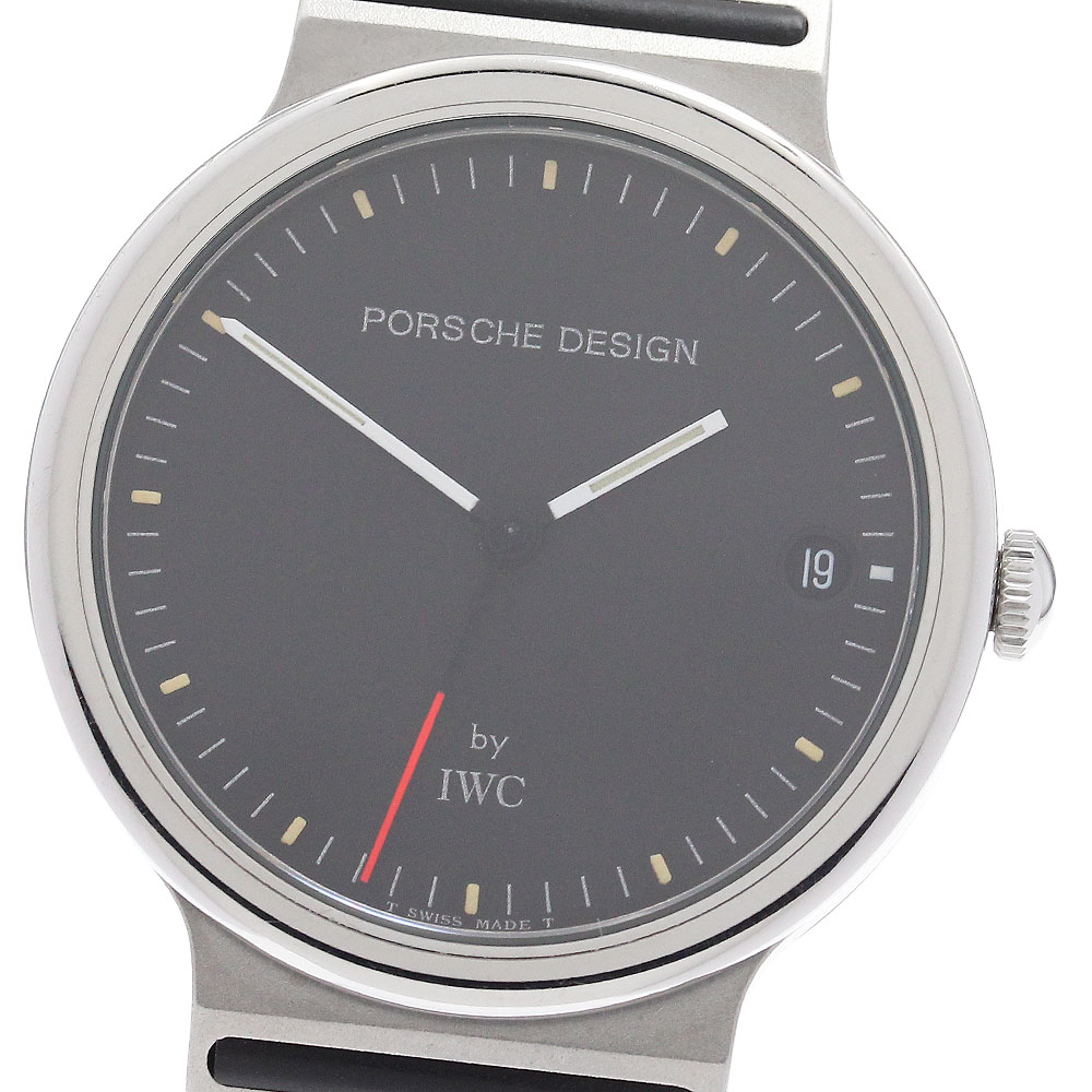 02【本体美品】PORSCHE ポルシェデザイン IWC ポルシェデザイン Porsche Design by.IWC デイト クォーツ ボーイズ