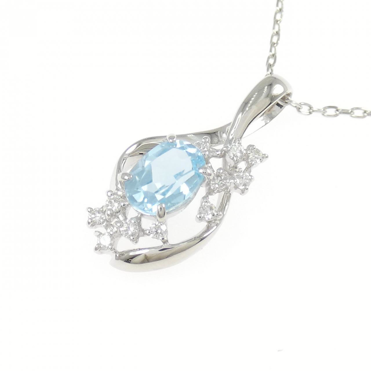 PT900/PT850 ブルートパーズ ネックレス 1.15CT - Used A (270-004-346 