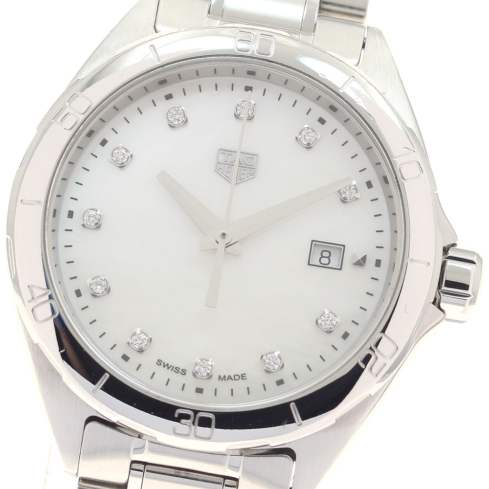 タグホイヤー TAG HEUER WAY131M アクアレーサー 11Pダイヤ デイト クォーツ レディース 良品 _940213 タグホイヤー TAG HEUER WAY131M アクアレーサー 11Pダイヤ デイト