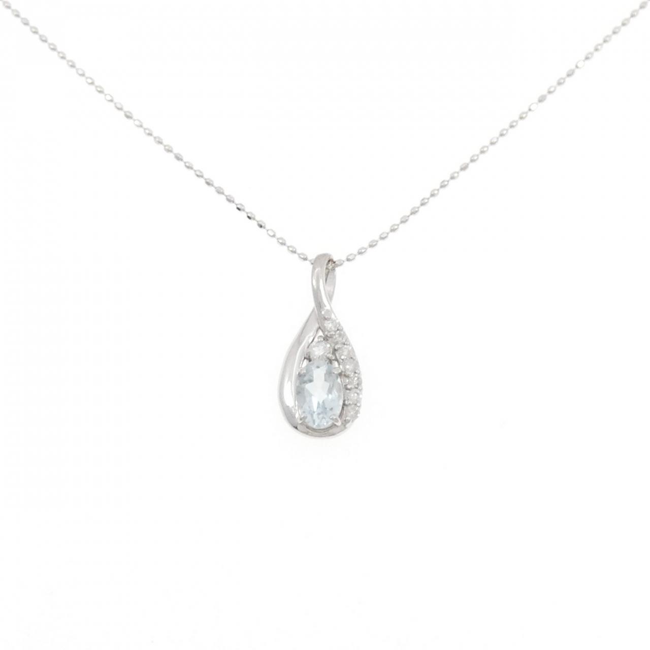 新品未使用 4℃ K18 WG アクアマリンネックレス コメ兵｜K18WG アクアマリン ネックレス 0.77CT｜ジュエリー