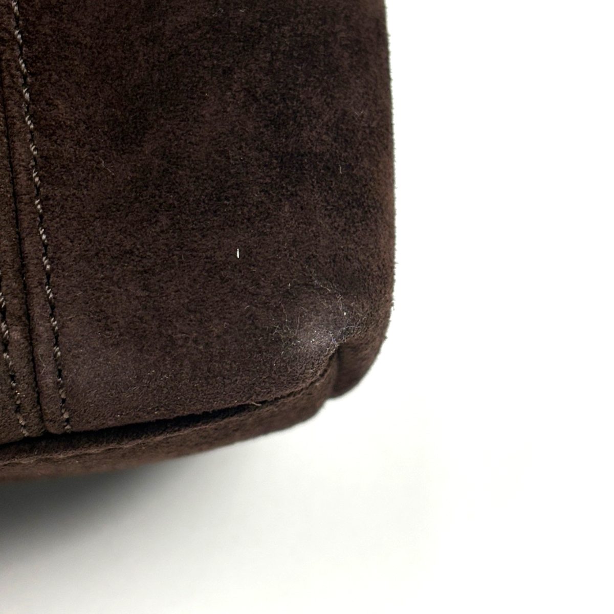 ホトケアカバネ美品CHANEL ノベルティブラウン スエード ハンドバッグ 063565-00.jpg