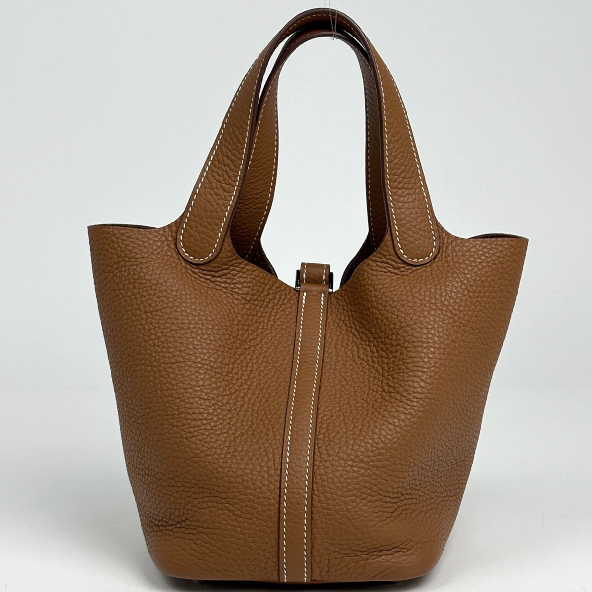 エルメス HERMES ピコタンロックPM ハンドバッグ トゴ ゴールド Z