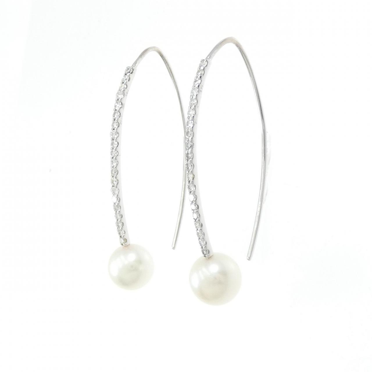 K18WG アコヤパール ピアス 8.0mm - Used A (230-000-556-8979) | MOLTS