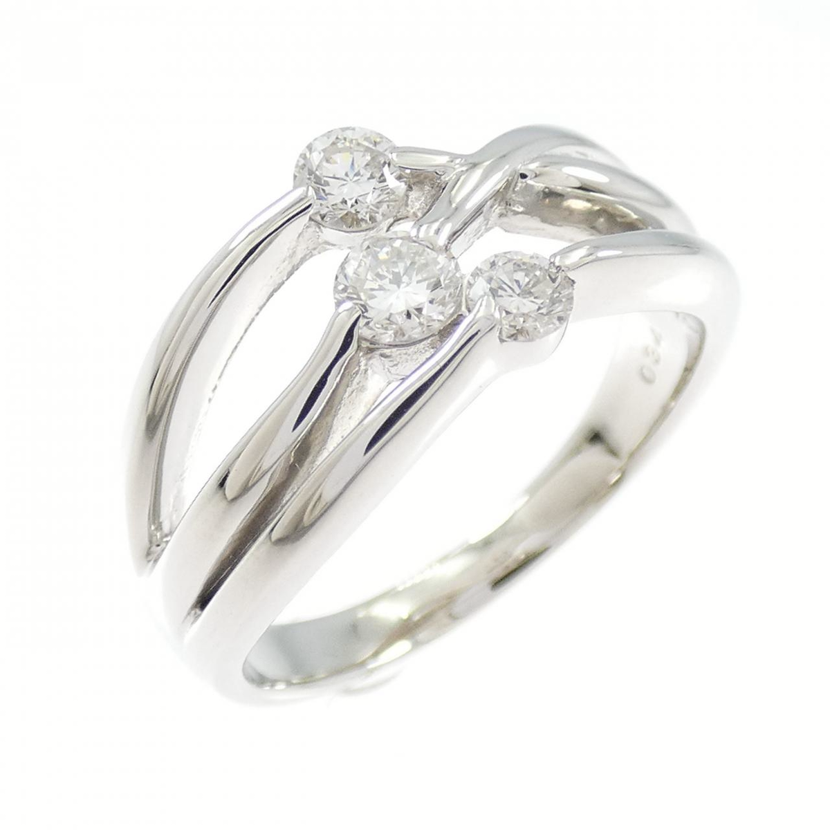【特価】Pt900 天然ダイヤモンドリング　中央0.34ct(計0.61ct) PT900 ダイヤモンド リング 0.34CT | MOLTS