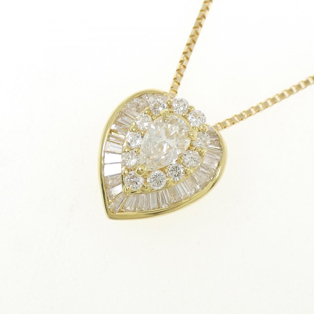 K18YG ハート ダイヤモンド ネックレス 0.385CT | MOLTS