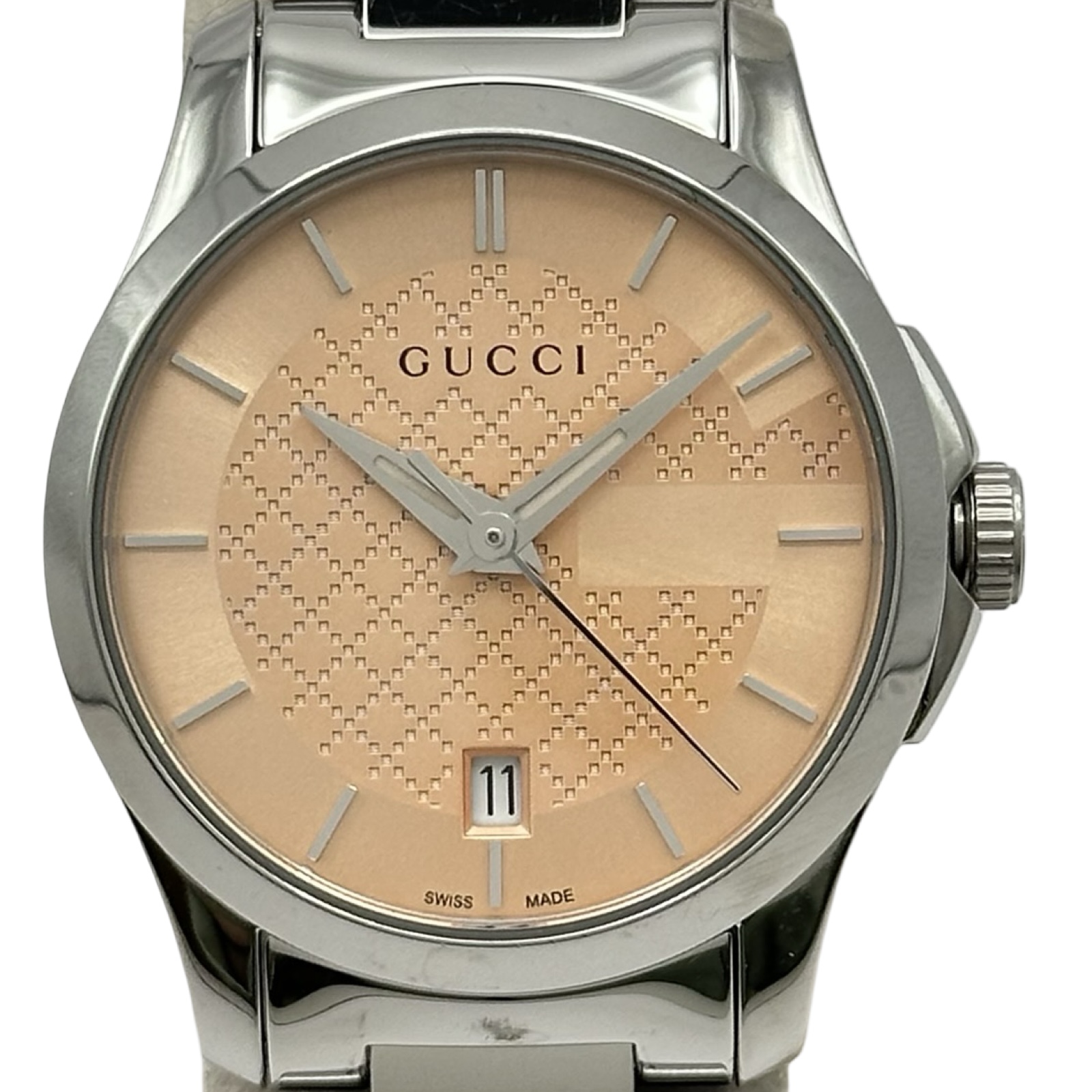 グッチ GUCCI 157.4/YA157403 グリップウォッチ デイト クォーツ