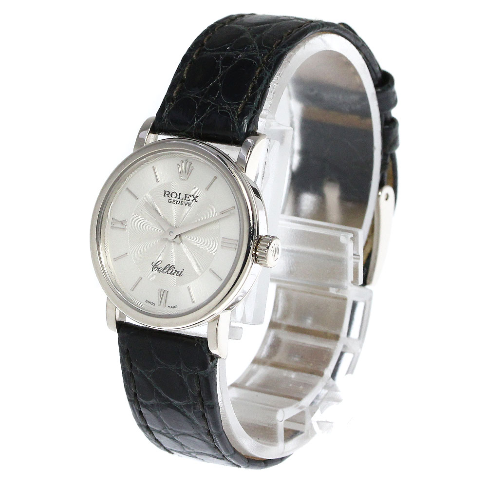 ルーチェ ロレックス ROLEX 6110/9 チェリーニ K18WG クォーツ レディース