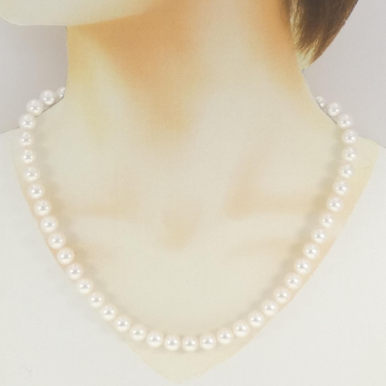 シルバークラスプ アコヤパール ネックレス 7.5-8mm - Used A (270-004