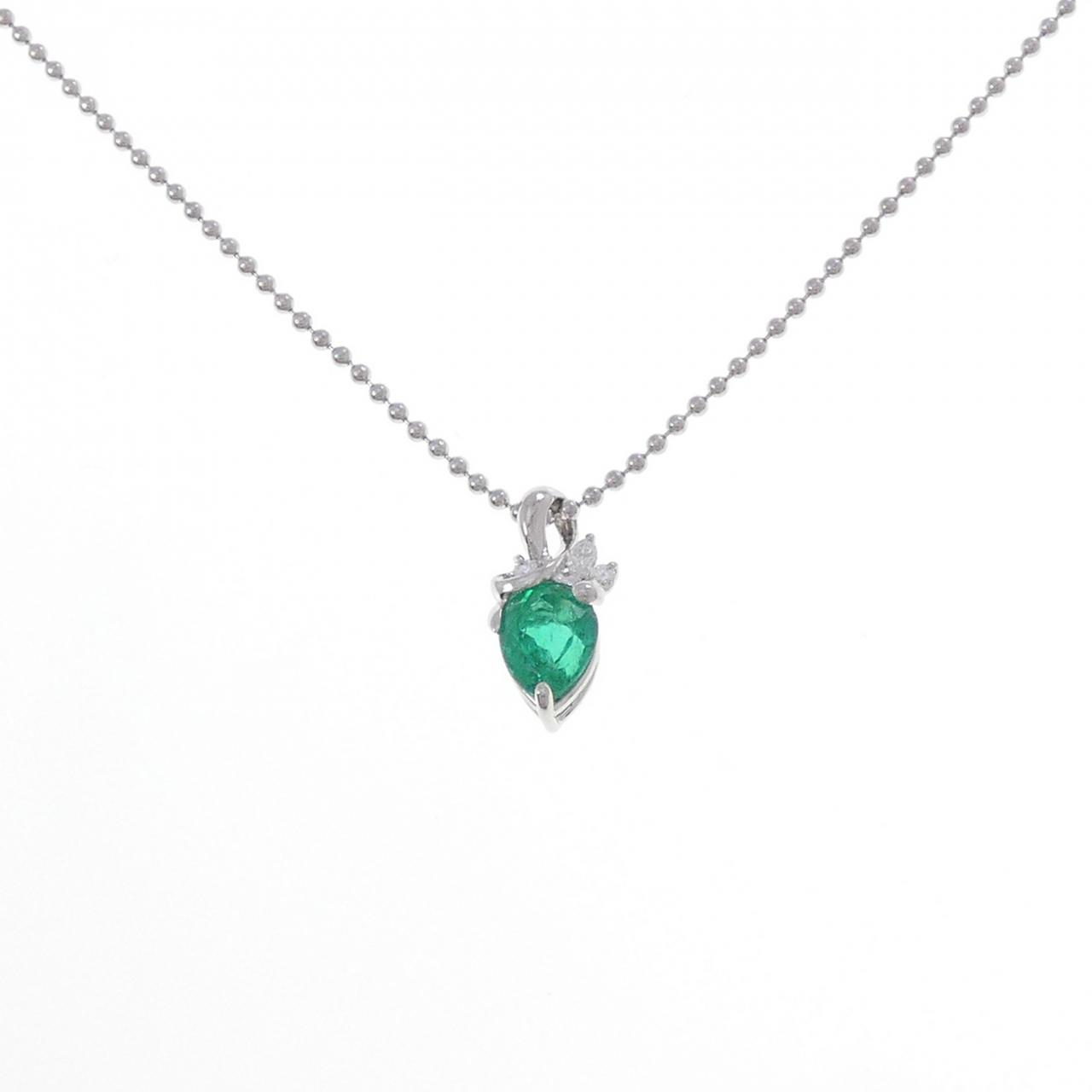 PT900/PT850 エメラルド ネックレス 0.725CT - Used A (270-004-346 