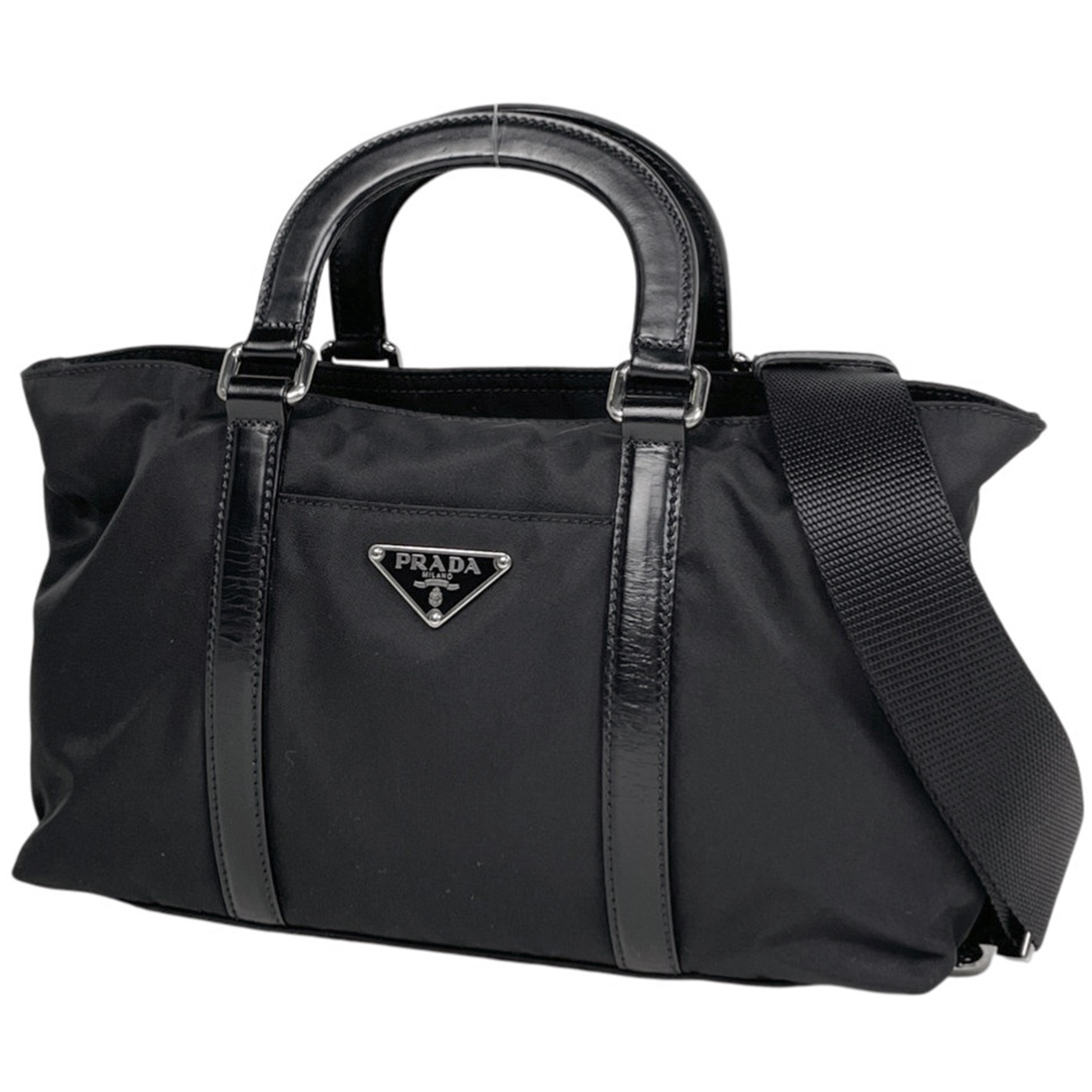 プラダ PRADA ロゴプレート ハンドバッグ 2WAY ショルダーバッグ