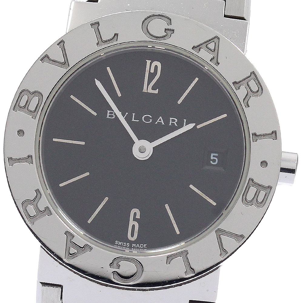 BVLGARI BB26SS 腕時計　レディース　シルバー　黒文字盤　クォーツ 楽天市場】BVLGARI ブルガリブルガリ BB26SS 黒文字盤 デイト