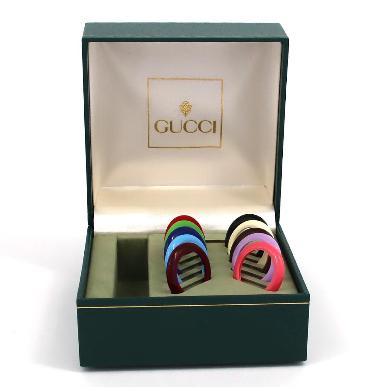 シ*け様 GUCCI 腕時計(クォーツ) カラーチェンジリング付き　動作確認済 ノーメンテナンス還元価格】グッチ チェンジリング GP Mサイズ 11/12.2