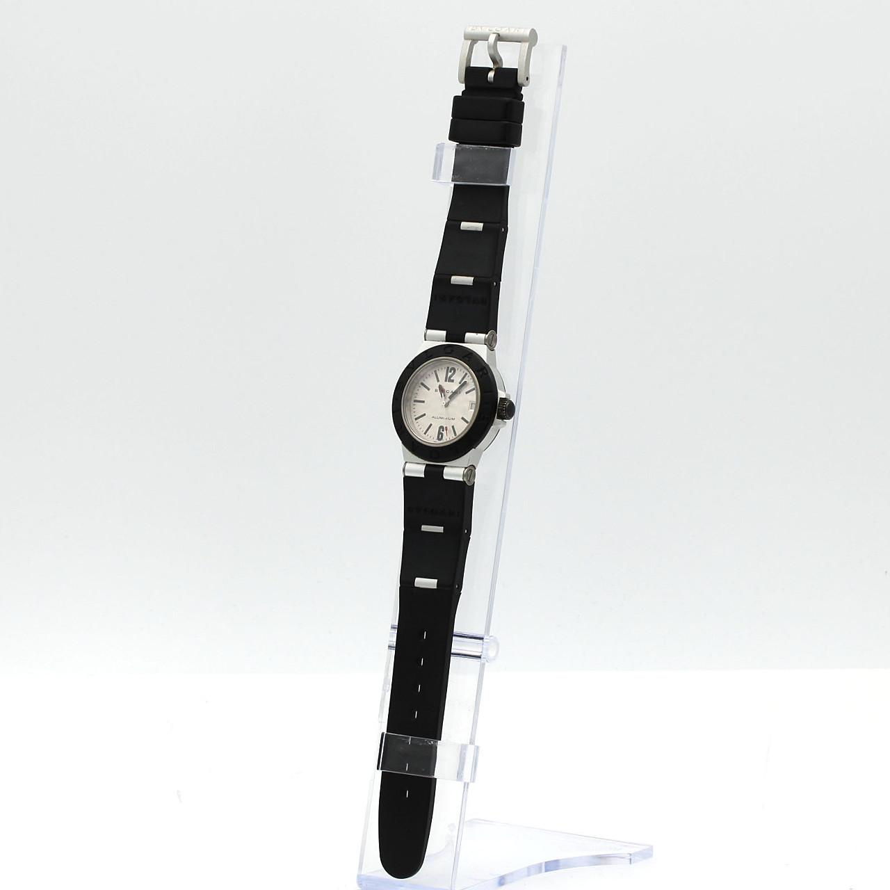 BVLGARI アルミニウム AL32TA クォーツ ホワイト文字盤 ボーイズ 美品 