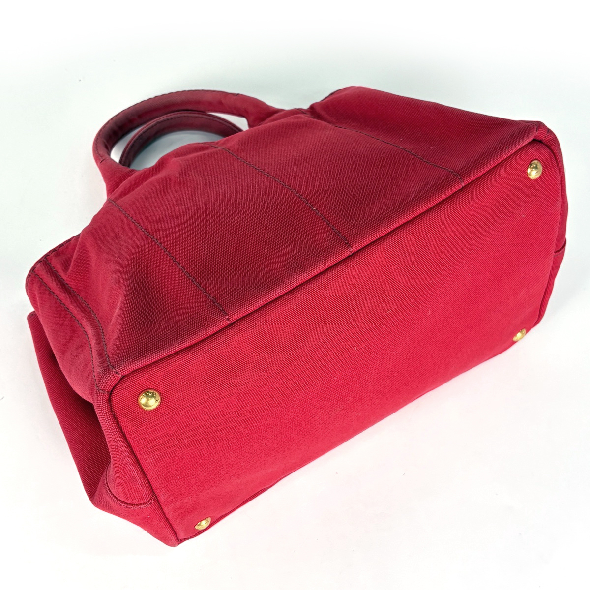 プラダ PRADA カナパ トート 2WAY キャンバス レッド BN2642